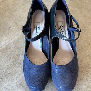 Clarks Women's Blue Mary Jane Shoes
